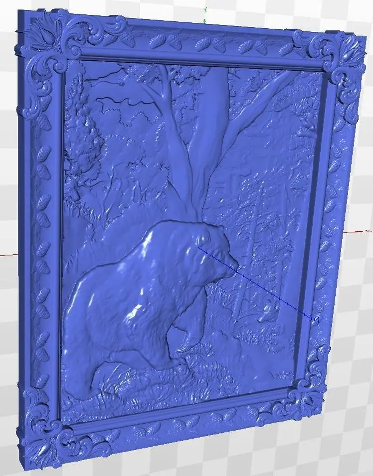 Модель Panno_Bear_1 рельеф для ЧПУ в формате STL файл 3d artcam|Фрезы по дереву| |