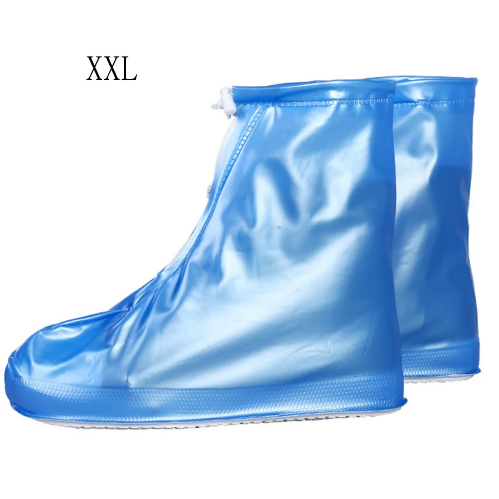 1 пара обуви Чехлы для обуви синий водонепроницаемый ПВХ модный туфли непромокаемые чехлы для обуви обувь галоши путешествия для мужчин и женщин детей