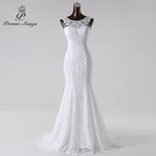 Frete grátis Elegante e conservador bonita do laço da sereia Do Vestido de Casamento vestidos de noiva robe de mariage vestido de noiva