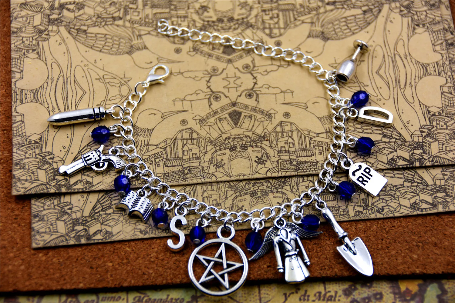 Популярный сверхнатуральный Вдохновленный Браслет Deluxe Fandom Dean/ Sam посеребренный
