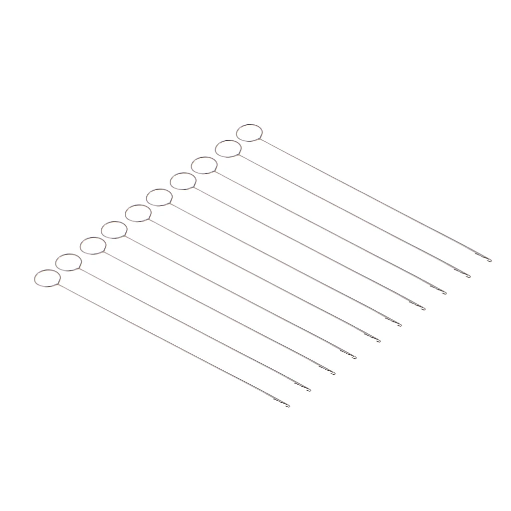 Pack of 10 Latch Hook Eye Loop Turner for Button Loops,Frog Closures String Belts