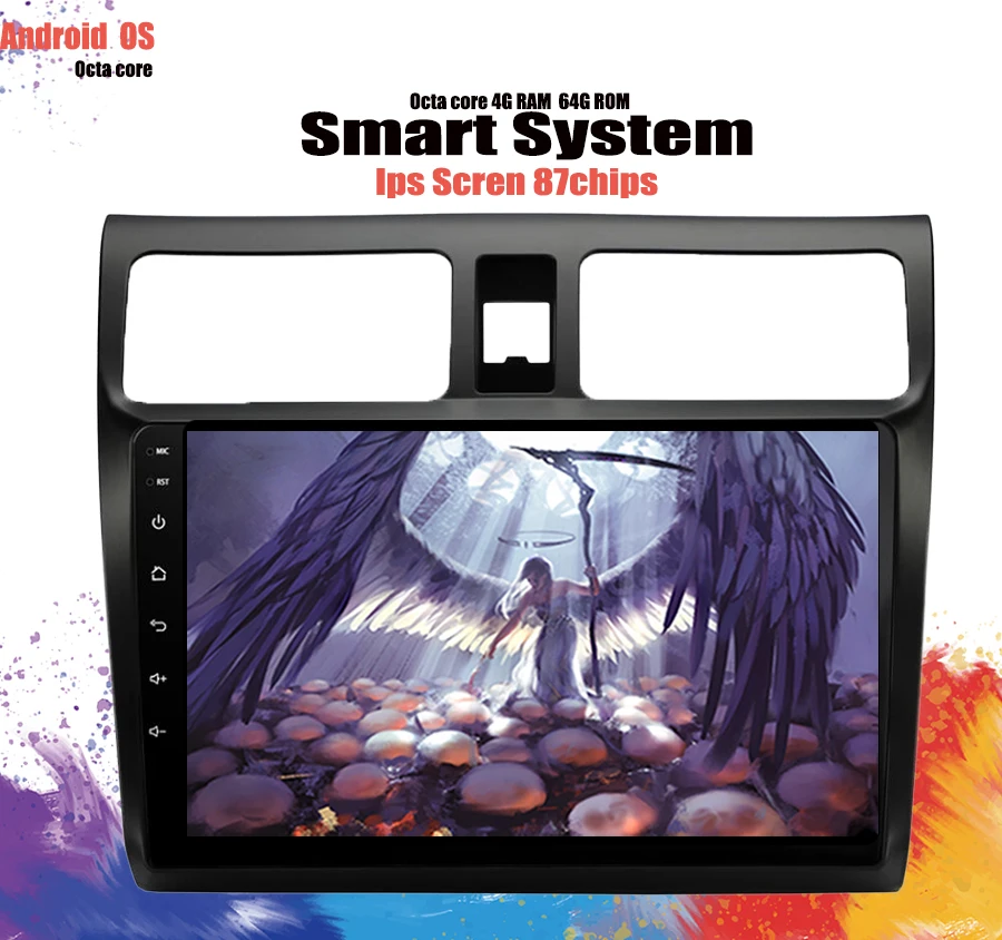 2 din android 10 0 Автомобильный dvd Радио стерео Мультимедийный Плеер для SUZUKI SWIFT 2005 2010 gps