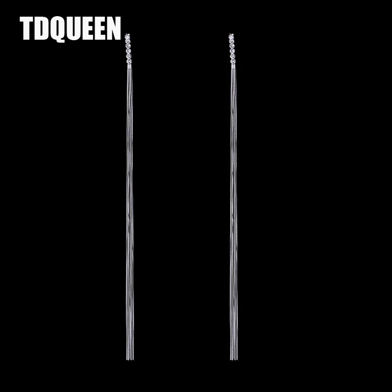 TDQUEEN 24 см длинные серьги для женщин новинка высокое качество простой стиль модные