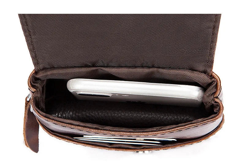 Мужская маленькая поясная сумка, сумка-мессенджер из натуральной кожи, мужская сумка с ремнем, маленький карман, сумка для телефона