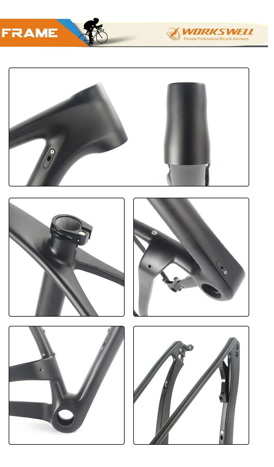 Excellent OEM New color painting bike frame promotion colorful mountain carbon frame good quality disc brake mtb frame from China 6