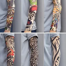 Новая мода татуировки рукава рука грелка унисекс УФ Защита Анти-солнце наружная Татуировка рука рукав Велоспорт нейлоновые спортивные рукава