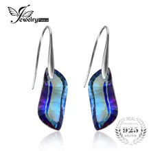 Jewelrypalace 23ct genuino azul místico del arco iris topacio pendientes earring 925 joyería de plata de ley gema joyería fina para las mujeres