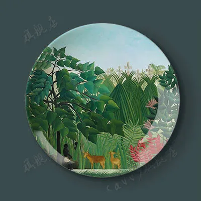 6 дюймовый дневник Henry Rousseau декоративная фарфоровая тарелка для пейзажа джунглей