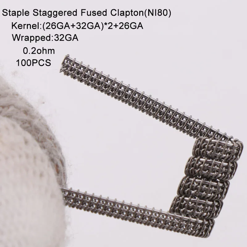 Staple Staggered Fused Clapton ni80 100
