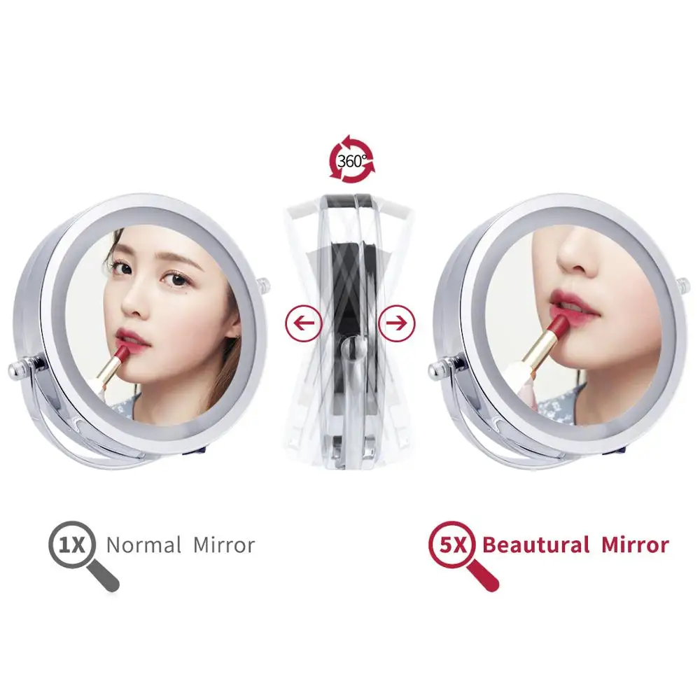 1X 5X التكبير Led مرآة حمام 6 بوصة الحائط مزدوجة الجانب قابل للتعديل مرآة لوضع مساحيق التجميل المزدوج الذراع تمديد مرآة لمستحضرات التجميل 1X 5X التكبير Led مرآة حمام 6 بوصة الحائط مزدوجة الجانب قابل للتعديل مرآة لوضع مساحيق التجميل المزدوج الذراع تمديد مرآة لمستحضرات التجميل
