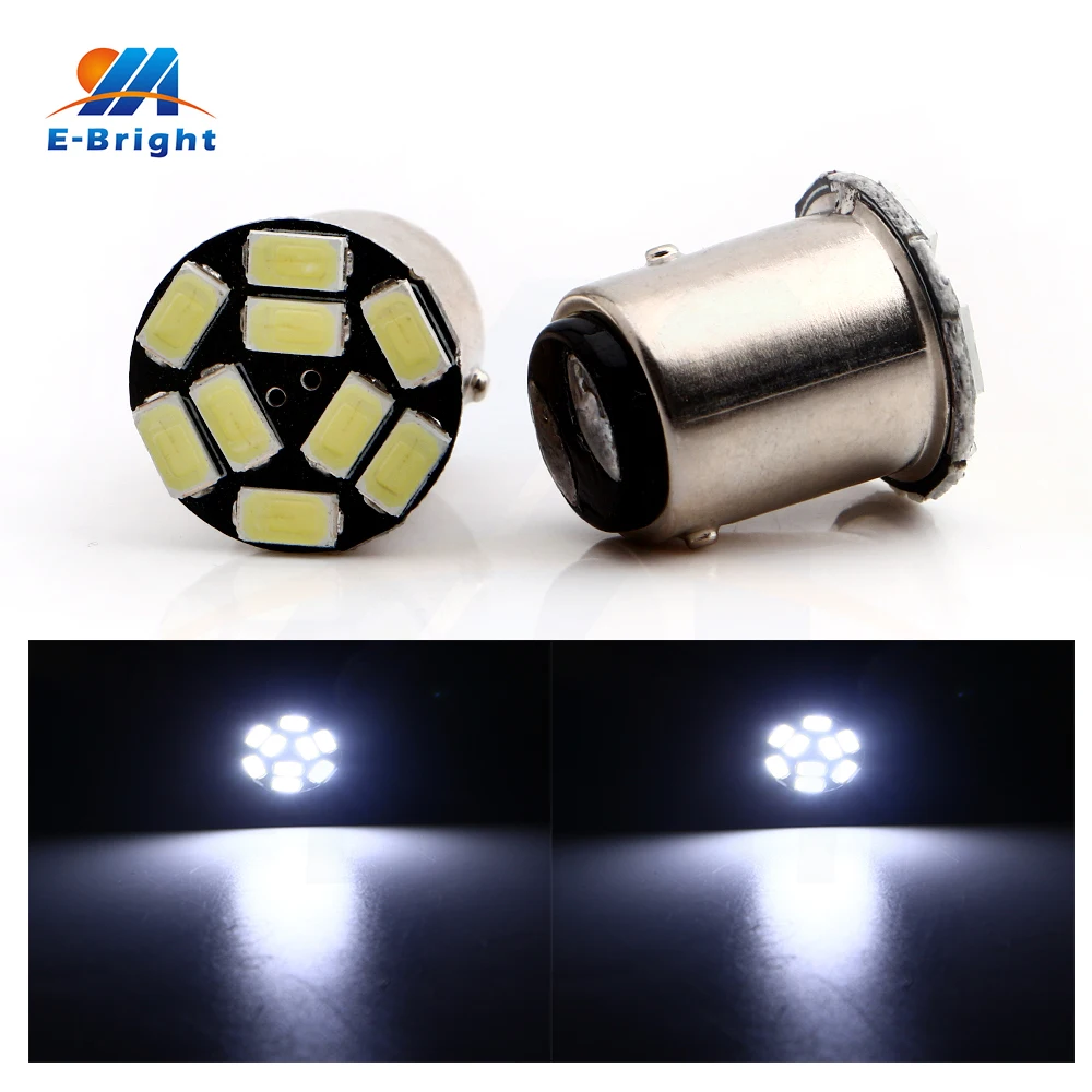 50 шт. S25 1157 BAY15D 5730 9 SMD DC 12 В бесплатная Автомобильная подсветка светодиодный