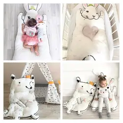 Мультфильм животные Кролик енот форма стеганые коврики для игр, детская кровать одеяло для ползания пол ковры, детская комната украшения