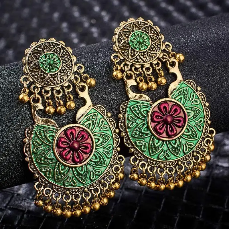 SHUANGR цыганские украшения индийские длинные маленькие серьги подвески Jhumka