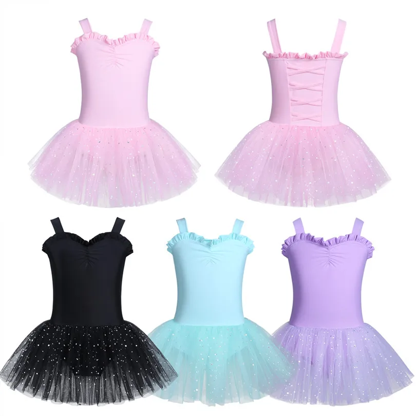 iEFiEL Cute Girls Tulle Tutu Ballet Dress Flower Dance Gymnastics ...