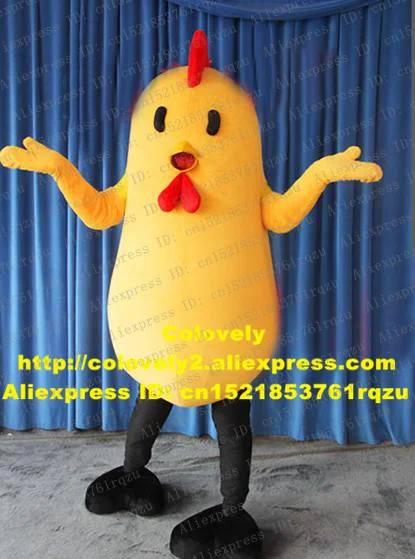 Cock Hahn Henne Küken Huhn Chook Chickling Maskottchen Kostüm Cartoon Charakter Etikette Courtesy Marketing Planung zz5314