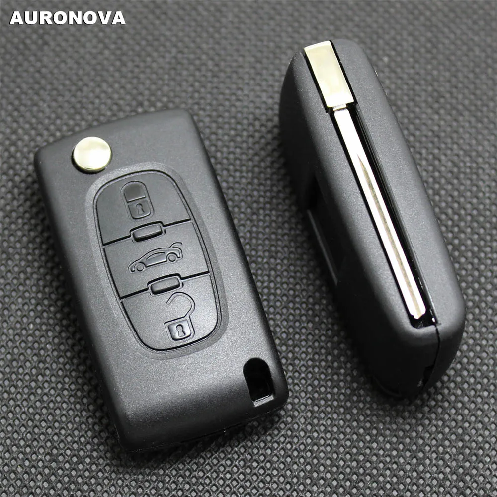 Auronова Новый заменить Складной Корпус ключа для Peugeot 207 307 308 407 607 2 кнопки чехол
