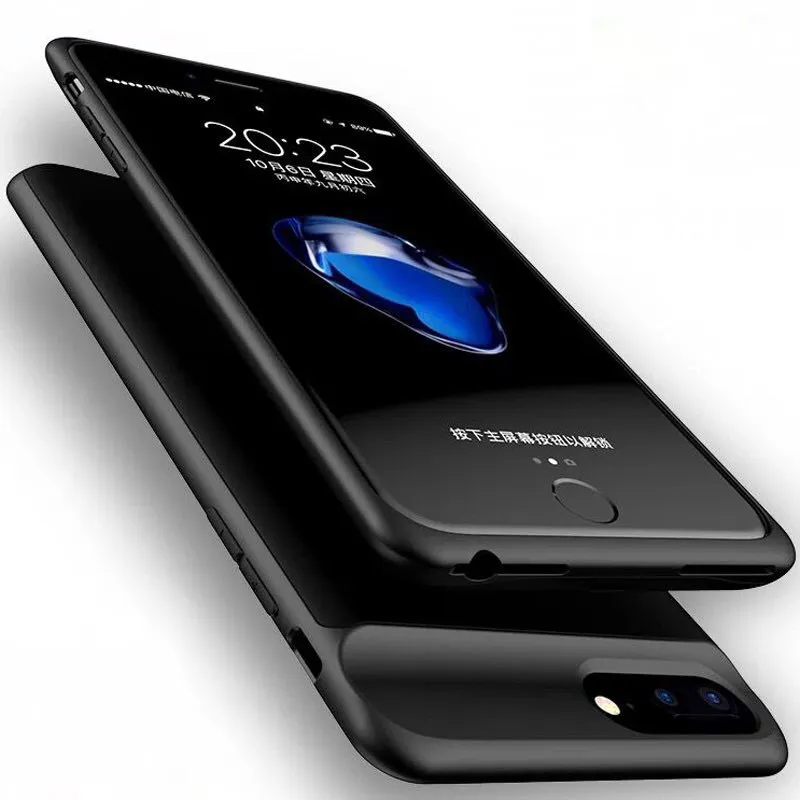 Goedkoop 5000 mah Batterij Lader Case Voor iphone 7 8 Batterij Cover voor iphone X Draagbare Power Bank Case Externe Backup opladen Case