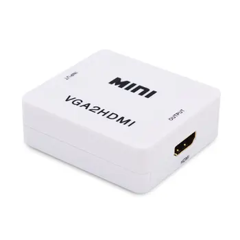 

MINI VGA to HDMI Converter PC Connection Monitor Projector HD 1080P Switcher