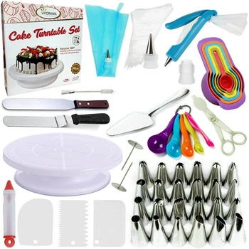 

DIY Multi-function Cake Decorating Kit Cake Turntable Set Pastry Tube Fondant Tool Cake Kitchen Dessert Tools