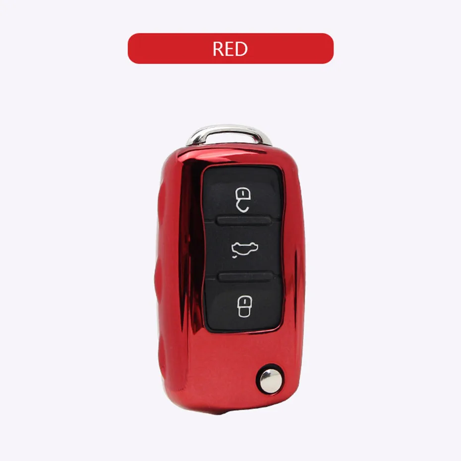 Мягкий ТПУ чехол для автомобильного ключа VW Golf Bora Jetta Polo Passat For Skoda Superb Octavia A5 Fabia Seat