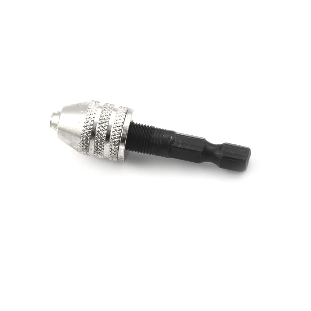 1Pcs Aluminum Alloy Elec c Grinder Drill Chuck +6.35mm 1/4" Hex Shank Universal Drill Bit Converter Screwdriver Driver Adaptor