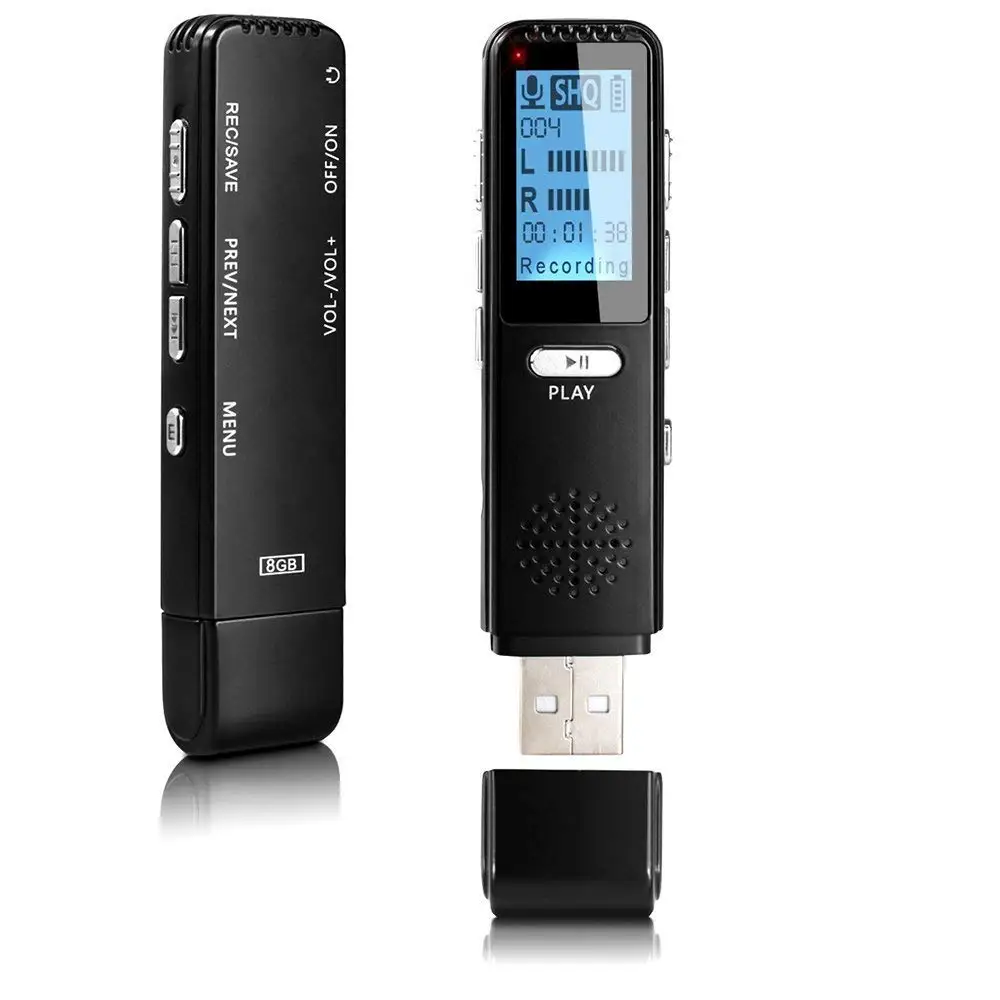 8 Гб USB перезаряжаемая портативная мини ультра длинная записывающая ручка