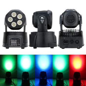 

75W 5 LED DMX512 Sound Control Auto Rotating Colors Changing Head Moving Light Stage effect Wash Lamp for Disco KTV Club Party