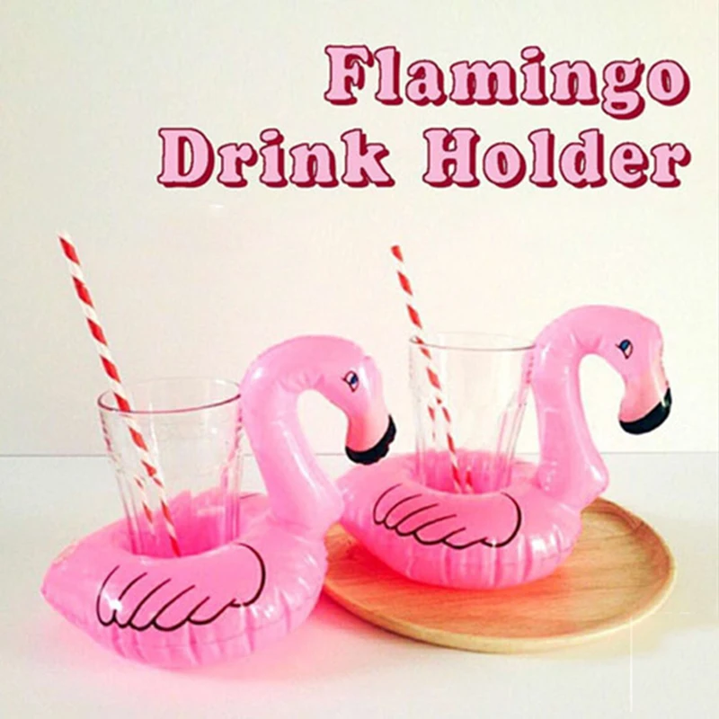 pink flamingo drink holder