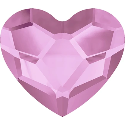 Выберите цвет) стразы Swarovski Elements Heart(2808)(без горячей фиксации)(6 мм, 10 мм, 14 мм - Цвет: Rosaline (508)