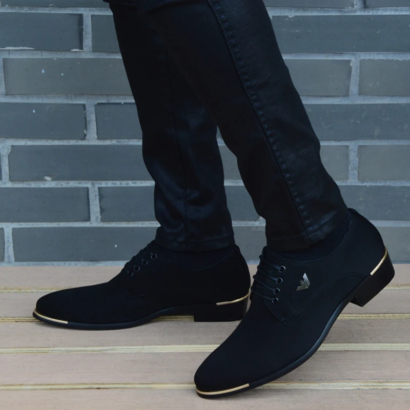 

Mens Shoes Casual Pointed Toe Black Mens Shoes 2018 Shoes Men Wedding