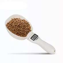 Jormel собачий измеритель еды, мерный стаканчик для домашних животных, миска для воды, кухонные весы, ложка, переносная, съемная, со светодиодным дисплеем, для кормления собак