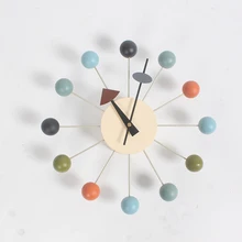 2016 diseñador Popular hermosa casa de lujo moderno decorativo de diy bolas de madera relojes de pared