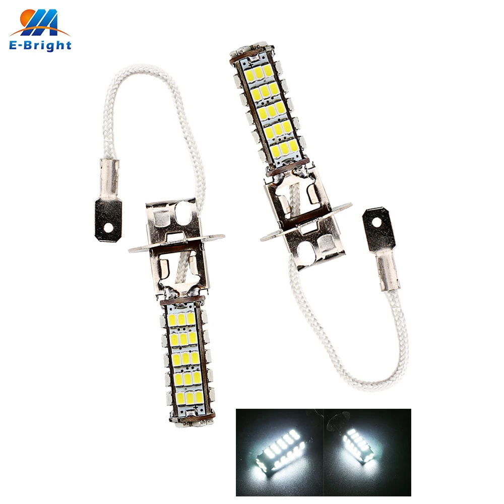 

6pcs 12V H1 H3 Base 3020 1206 68 SMD 540LM Led Bulb Turn Auto Tail Indicator Parking Signals Fog Headlight Lamp White 360 degree