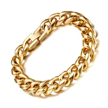 Модный Титановый стальной ювелирный позолоченный браслет простой модный мужской браслет