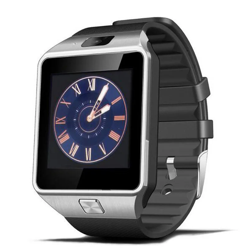 Ssdfly новые умные часы Dz09 умные часы с Bluetooth умные сенсорные умные часы Bluetooth подключение телефона sim-карты - Цвет: Серебристый