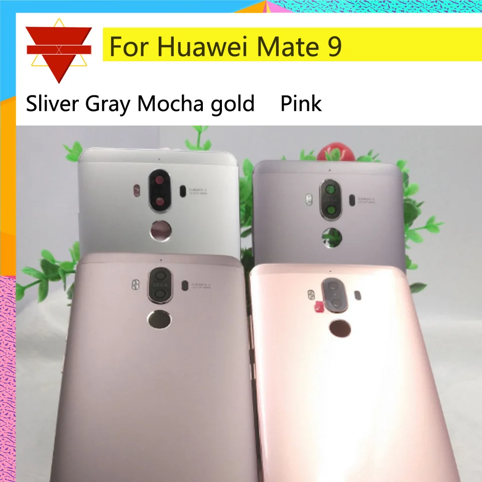 5," для huawei mate 9 MHA-L09 задняя крышка для аккумулятора стеклянная панель чехол для двери с кнопками громкости