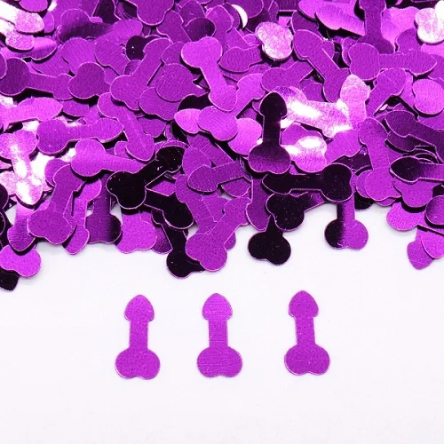 400 шт./лот конфетти-блестки девичник вечерние украшения для девичника Bling Confettis Свадебный декор для стола вечерние принадлежности для девичника - Цвет: penis purple