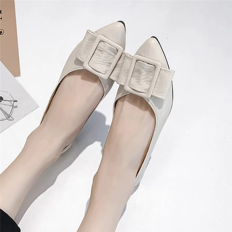 shoes woman Women's Fashion Casual Solid Colors Pointed Toe Flat With Shallow Work zapatillas mujer Shoesflat shoes women #4j24 (25)