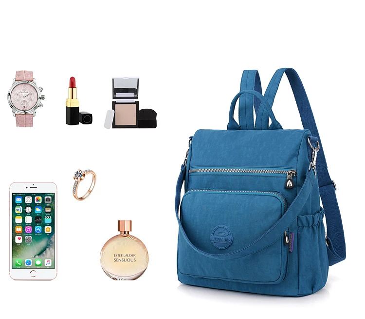 Женский Противоугонный легкий рюкзак, повседневная сумка для девушек, брендовый женский рюкзак, кошелек, износостойкий нейлоновый практичный рюкзак