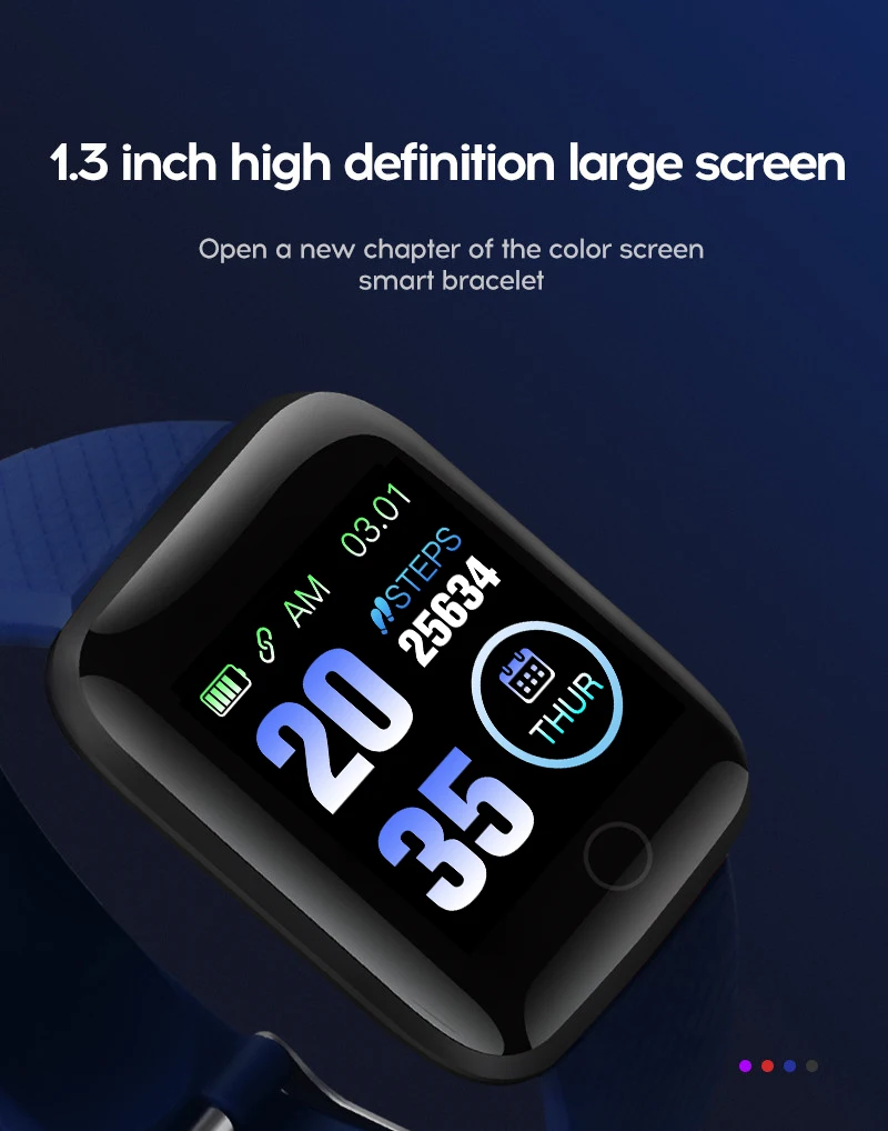 LYKRY A6S Smart Bracelet Fitness Tracker Heart Rate Blood Pressure Monitor Smart Band IP67 Waterproof Sports For Android IOS+Box (4)