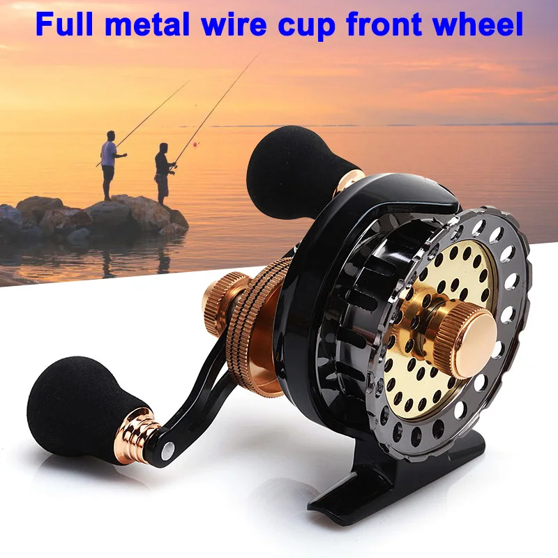 Новая Металлическая вращающаяся Рыболовная катушка Левая Правая плоская катушка для рыбалки JLRR
