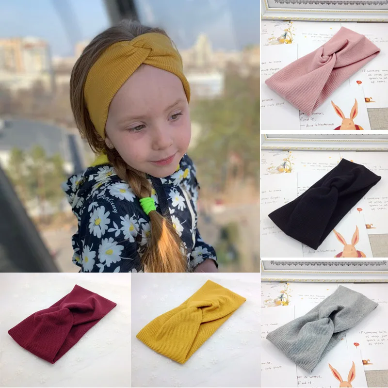 

Spring Autumn Winter New Baby Headband Newborn Knit Cotton Elastic Baby Girl Headbands Girls Hair Band Baby Hair Accessories