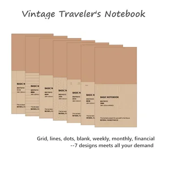 

Vintage Traveler's Notebook Inner 7 Design Inserts Efficiency Planner Notetaking Journal Weekly Plan Book Office Stationery