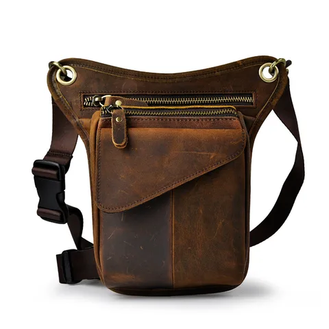 Bolsa de Ombro Bolsa de Viagem Designer de Cinto Pacote de Cintura Bolsa de Perna de Couro Original Homens Marrom Moda Casual Pequena Mensageiro Queda Masculino 211 3d