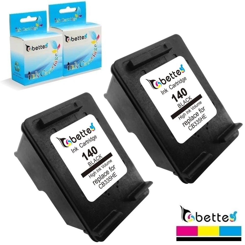 2PK,Bette Cartridge Replace for HP 140 Officejet J6400 J6405 J6415 J6424 J6450 J6480 Deskjet