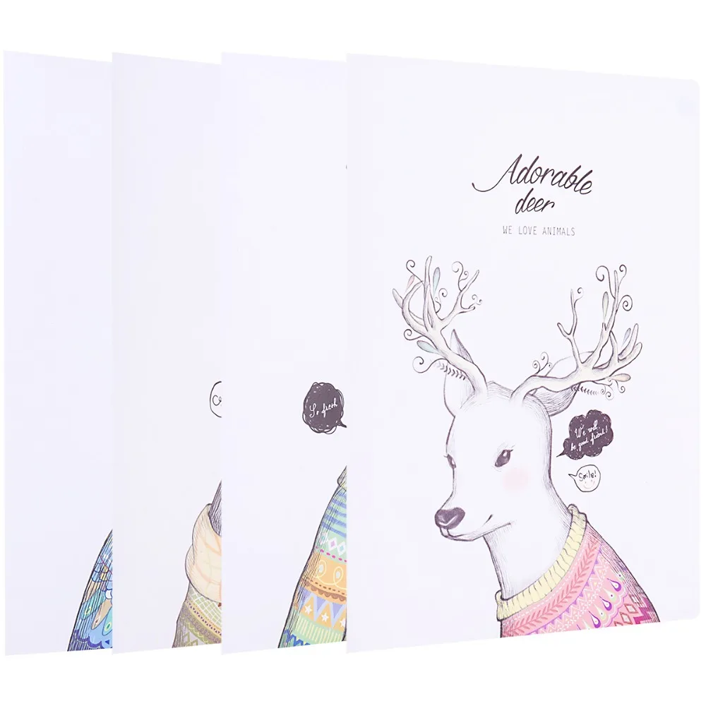 

2 Pcs x 4 Pockets Cartoon File Folder A4 Documents Bag PP Material Filing Products School Supplies Deli 5727-02