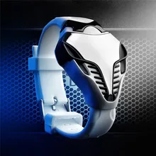relogio masculino 2016 New LED watch unique design silicone hand ring wristwatch For boy girl student Fashion digital watch