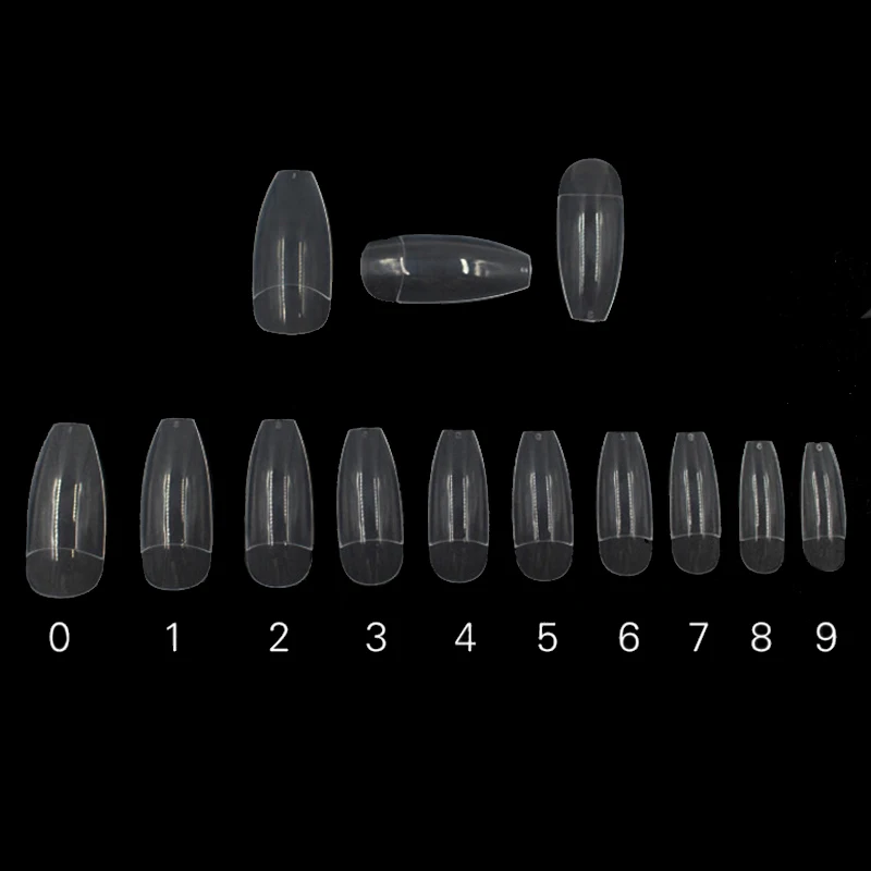 Кончики для ногтей 500 шт половинные балерины поддельные ногти прозрачные/Природа профессиональный салон гроб гвозди Арт Набор искусственный Ongle гель лак для ногтей набор - Цвет: Transparent