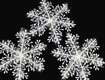 

300 pcs White Snowflake Ornaments Christmas Holiday Festival Party Home Decor