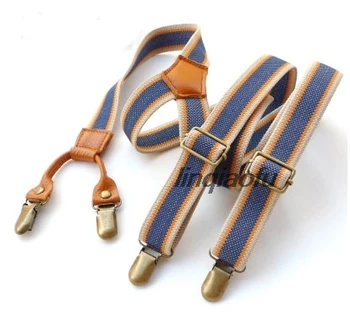

Original retro strap suspenders Four clips unisex casual decoration